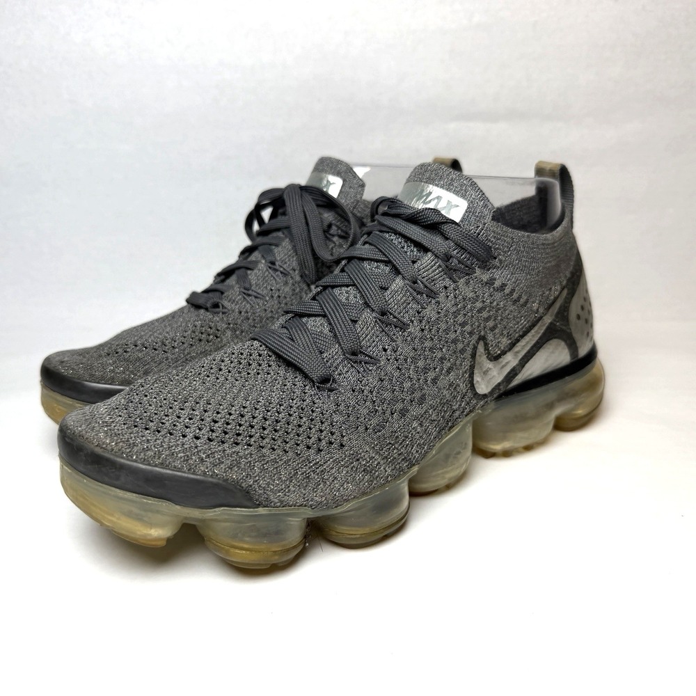 Nike Air VaporMax Flyknit 2 Wolf Grey Running Sneakers 942843-013 Womens Size 8